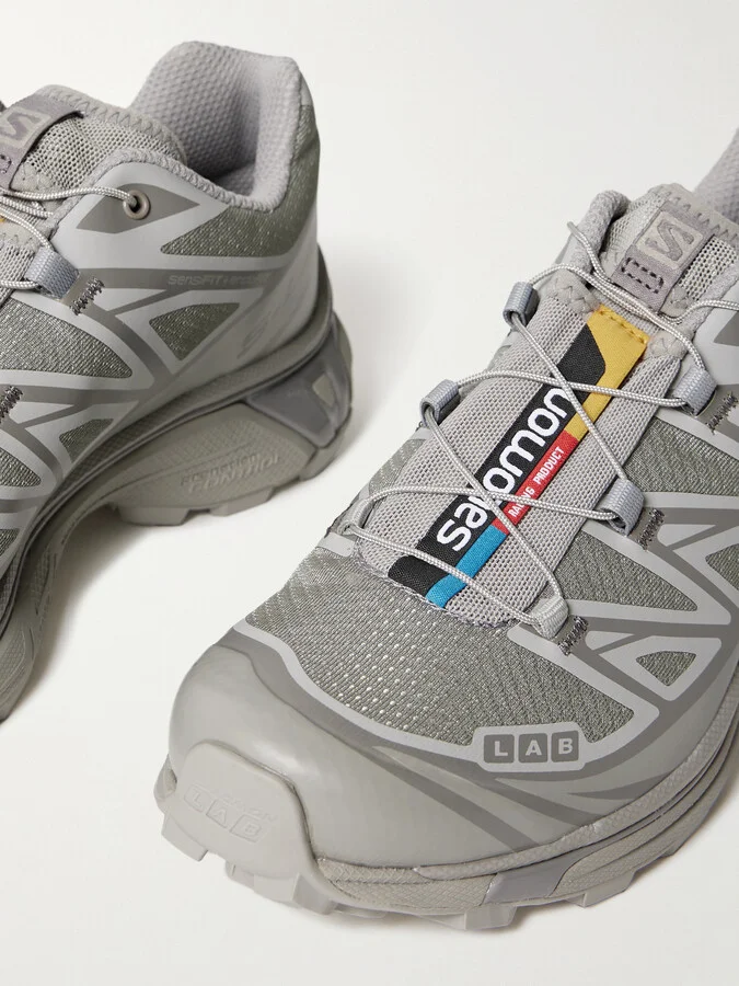 Salomon - Xt-6 Rubber-trimmed Mesh Sneakers - Gray - Image 4