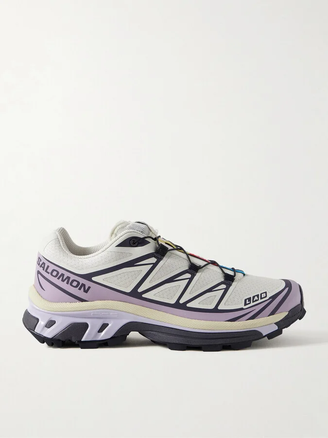Salomon - Xt-6 Rubber-trimmed Mesh Sneakers - Gray