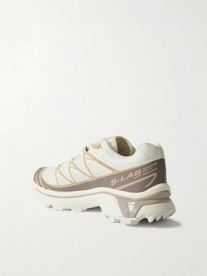 Salomon - Xt-6 Rubber-trimmed Mesh Sneakers - Off-white - Image 3