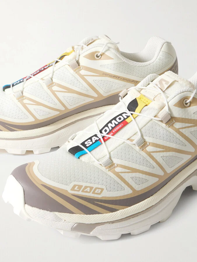 Salomon - Xt-6 Rubber-trimmed Mesh Sneakers - Off-white - Image 4