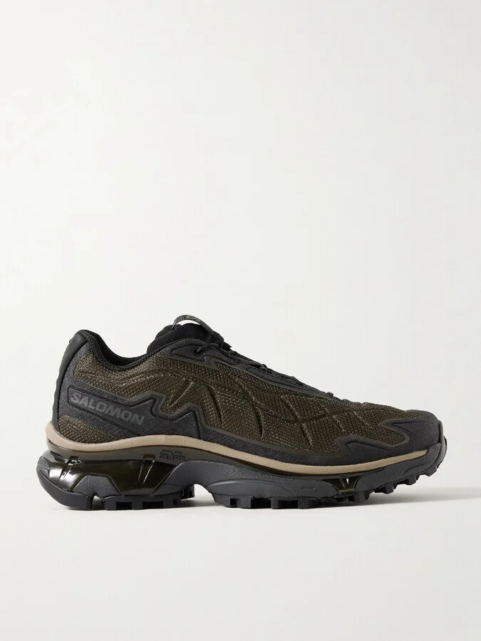 Salomon - Xt-slate Rubber-trimmed Mesh Sneakers - Brown