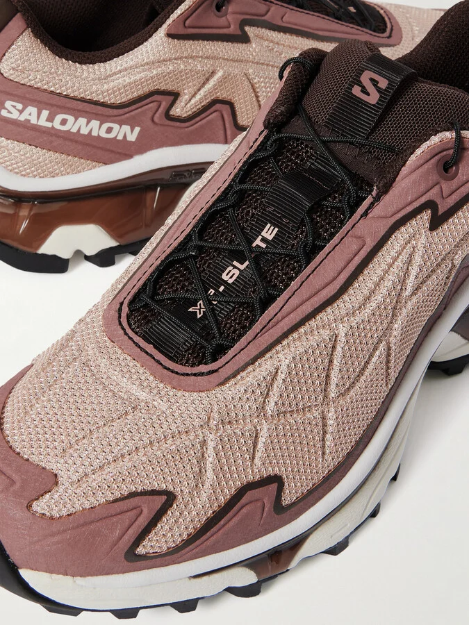Salomon - Xt-slate Rubber-trimmed Mesh Sneakers - Pink - Image 4