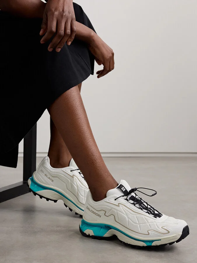 Salomon - Xt-slate Rubber-trimmed Mesh Sneakers - White - Image 2