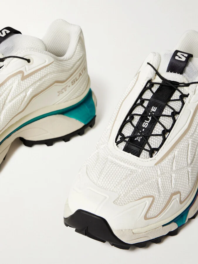 Salomon - Xt-slate Rubber-trimmed Mesh Sneakers - White - Image 4