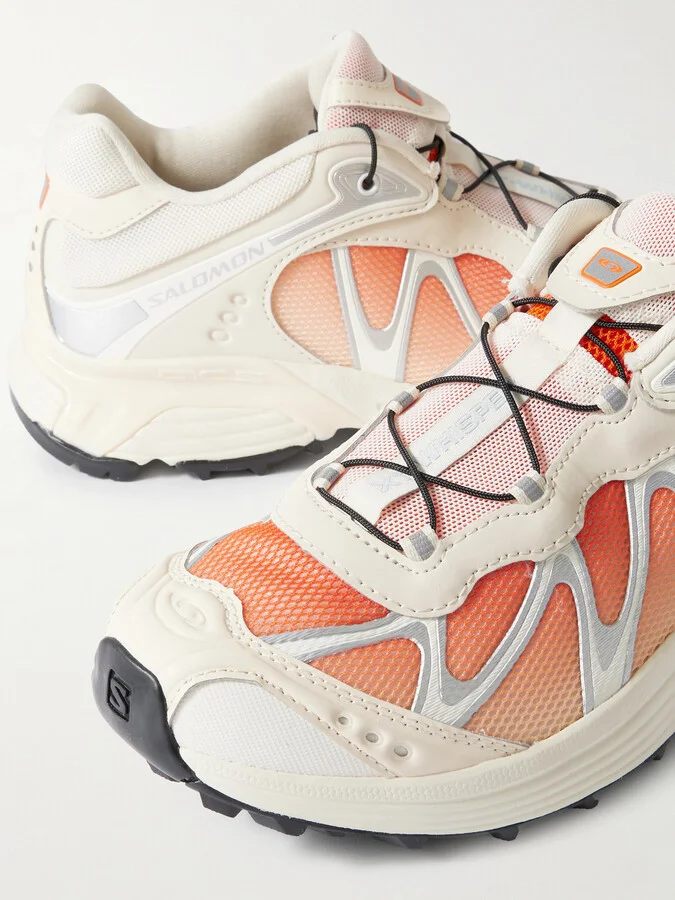 Salomon - Xt-whisper Rubber-trimmed Ombré Mesh Sneakers - Cream - Image 4