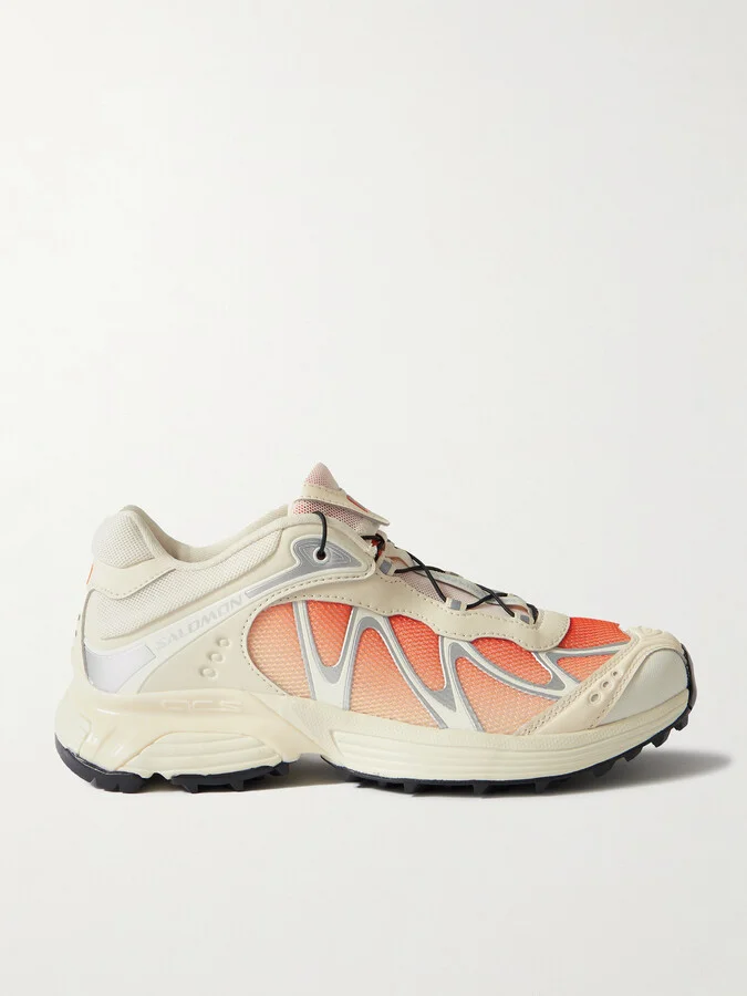 Salomon - Xt-whisper Rubber-trimmed Ombré Mesh Sneakers - Cream
