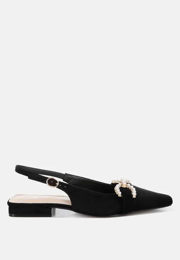 Salova Pearl-Studded Horsebit Flats - Image 2