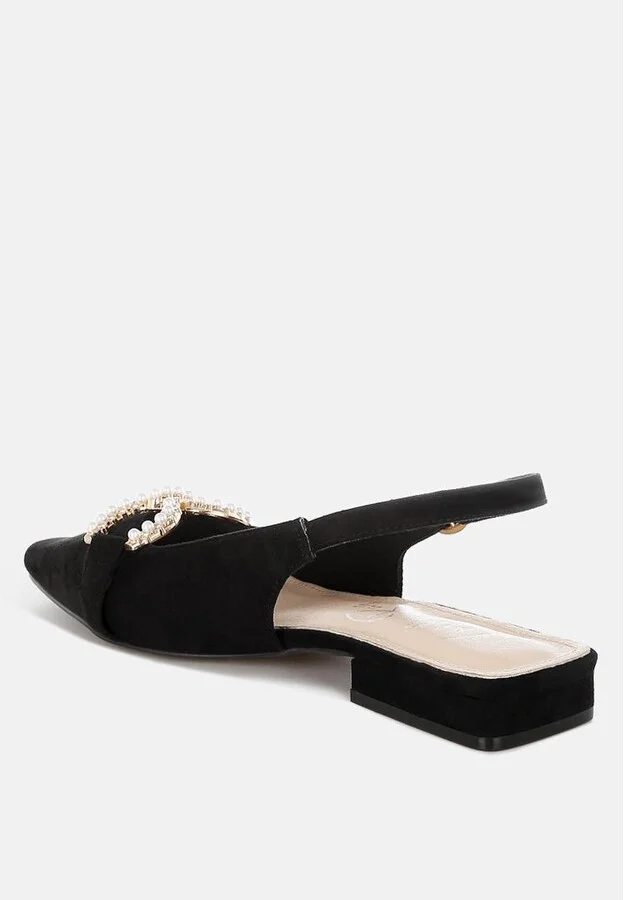 Salova Pearl-Studded Horsebit Flats - Image 3