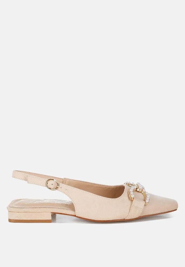 Salova Pearl-Studded Horsebit Flats - Image 4