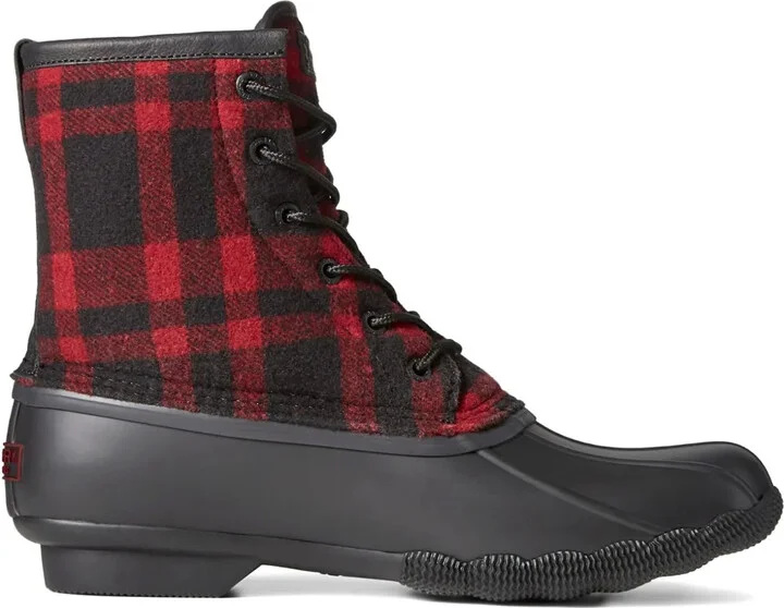 Saltwater plaid duck boots