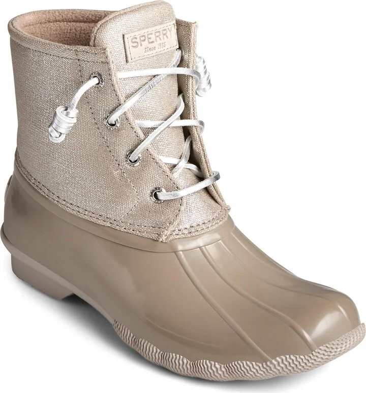 Saltwater Womens Shimmer Manmade Rain Boots