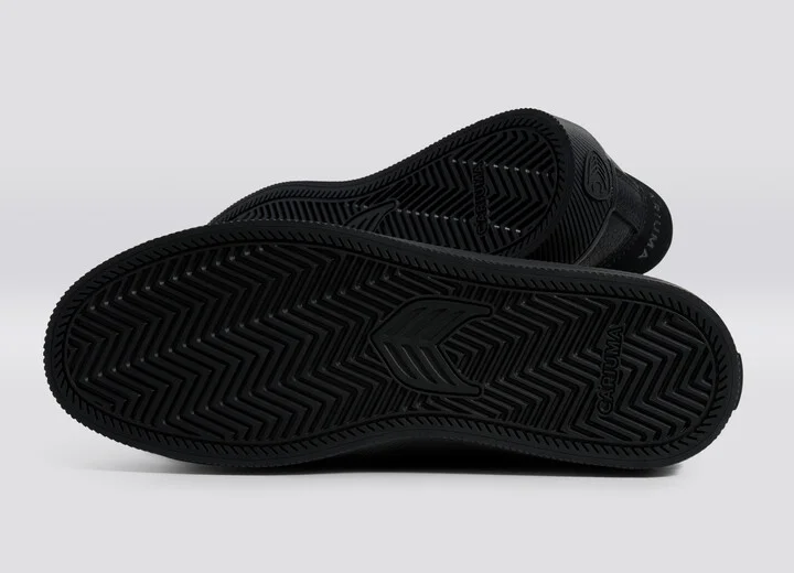 SALVAS All Black Premium Leather and Suede Ash Grey Logo Sneaker Women - Image 5