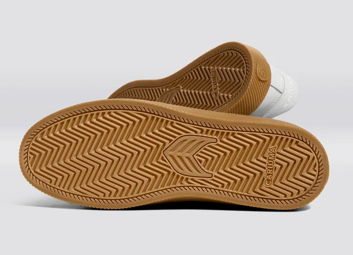SALVAS Gum Smoke White Suede Off-White Logo Sneaker Women - Image 5