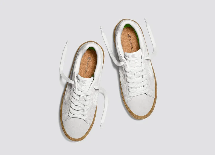 SALVAS Gum Smoke White Suede Off-White Logo Sneaker Women - Image 6