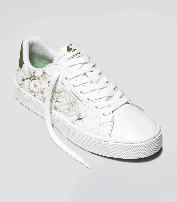 SALVAS Leather White Khaki Parrot Print Men - Image 2