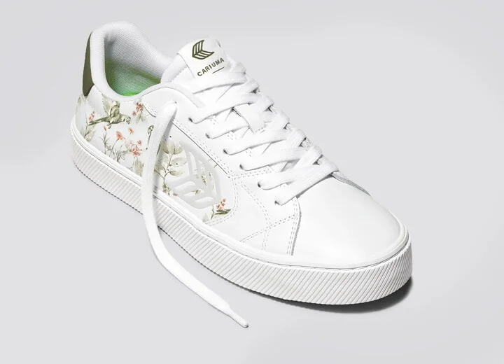 SALVAS Leather White Khaki Parrot Print Men - Image 4
