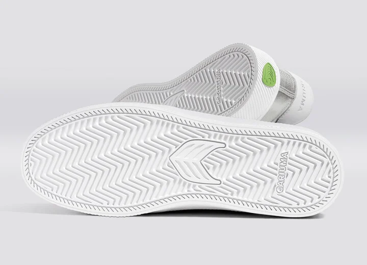 SALVAS Metallic Silver Leather White Logo Sneaker Women - Image 5