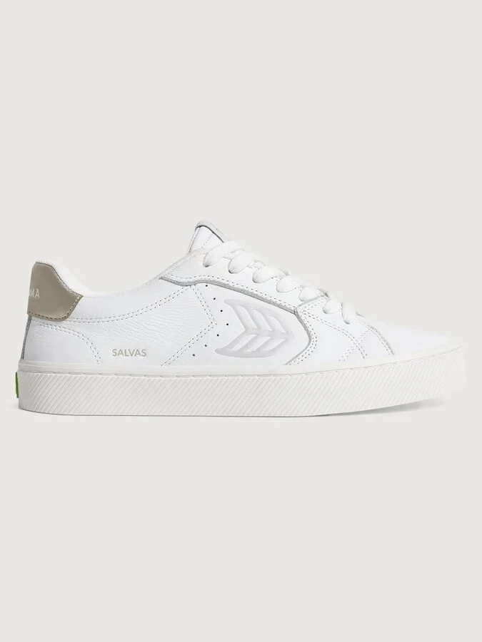 Salvas Premium Leather - White/Metallic Gold & Ice