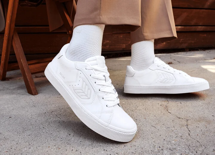 SALVAS White Leather Black Logo Leopard Print Sneaker Women - Image 5
