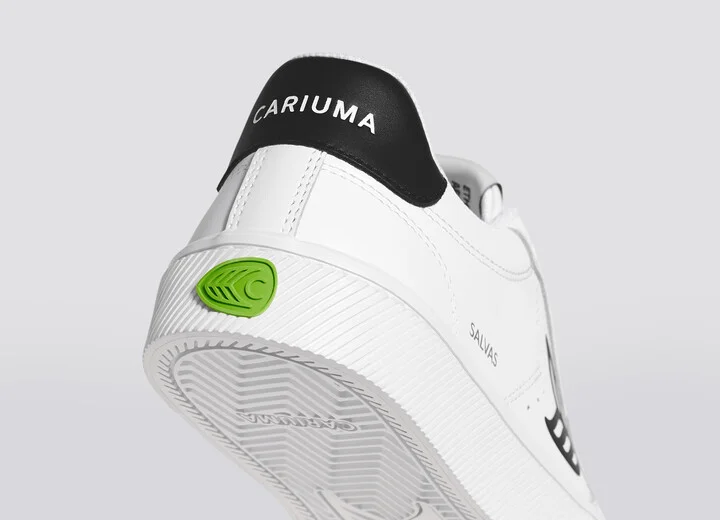 SALVAS White Leather Black Logo Sneaker Men - Image 7