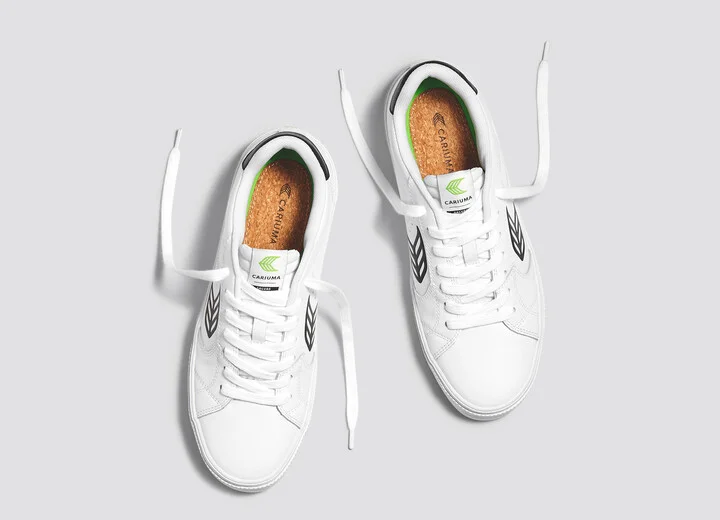 SALVAS White Leather Black Logo Sneaker Men - Image 8
