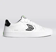 SALVAS White Leather Black Logo Sneaker Men - Image 10