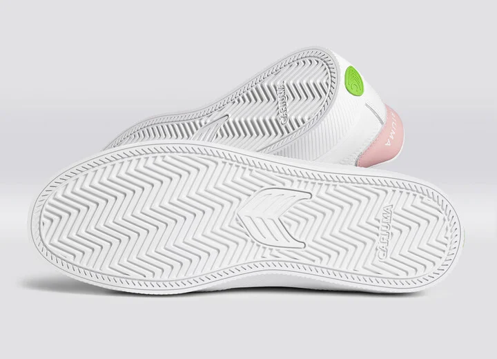 SALVAS White Leather Ice Logo Rose Sneaker Men - Image 6