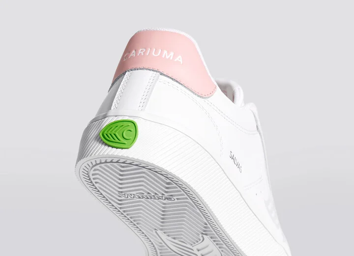 SALVAS White Leather Ice Logo Rose Sneaker Men - Image 7