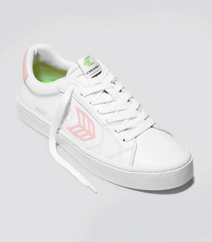 SALVAS White Leather Rose Logo Sneaker Men - Image 2