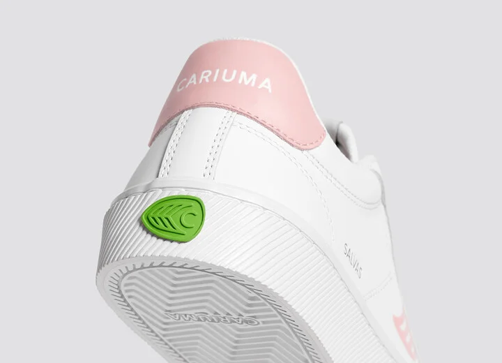 SALVAS White Leather Rose Logo Sneaker Men - Image 7