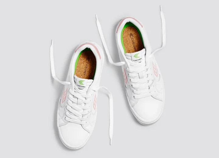 SALVAS White Leather Rose Logo Sneaker Men - Image 8