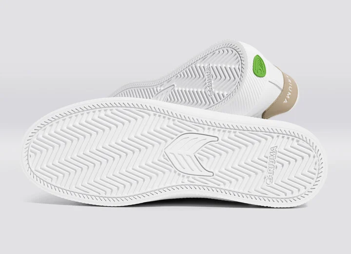 SALVAS White Leather Shifting Sand Logo Sneaker Women - Image 5