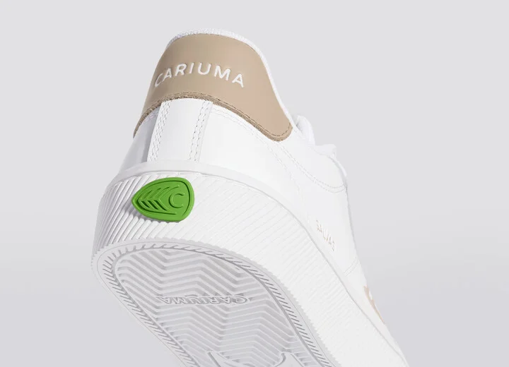 SALVAS White Leather Shifting Sand Logo Sneaker Women - Image 6