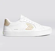 SALVAS White Leather Shifting Sand Logo Sneaker Women - Image 9