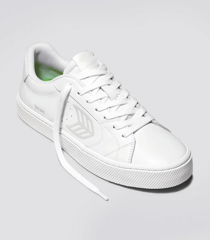 SALVAS White Leather Sneaker Men - Image 2