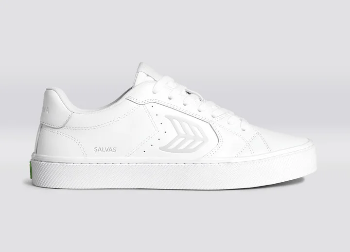 SALVAS White Leather Sneaker Men - Image 3