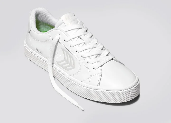 SALVAS White Leather Sneaker Men - Image 4