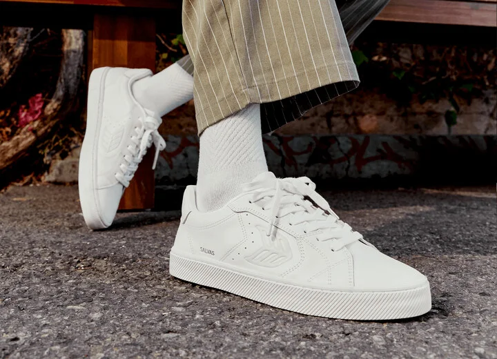 SALVAS White Leather Sneaker Men - Image 5