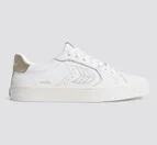 SALVAS White Premium Leather Ice Logo Metallic Gold Sneaker Men - Image 8