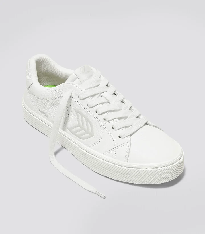 SALVAS White Premium Leather Ice Logo Sneaker Men - Image 2