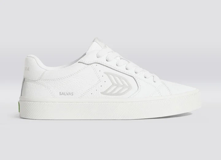 SALVAS White Premium Leather Ice Logo Sneaker Women - Image 3