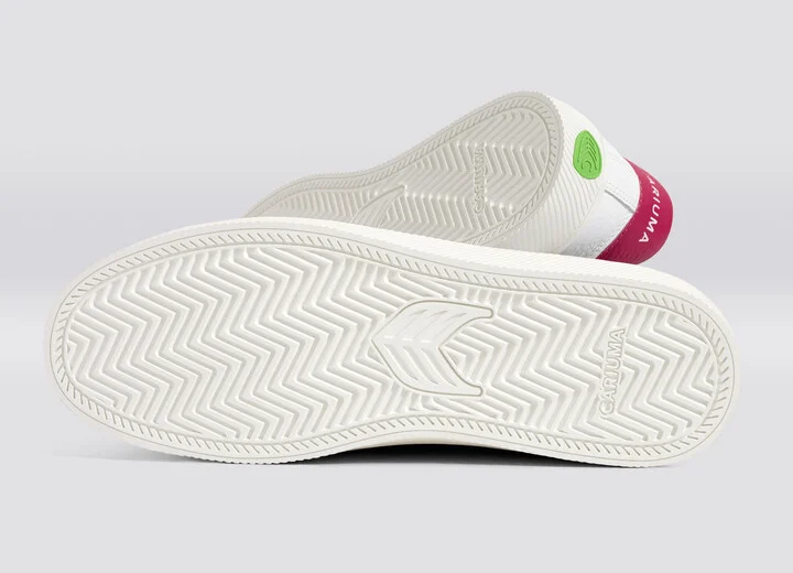 SALVAS White Premium Leather Jazzy Pink Logo Sneaker Women - Image 5