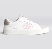 SALVAS White Premium Leather Vintage White Suede Rose Logo Sneaker Men - Image 9