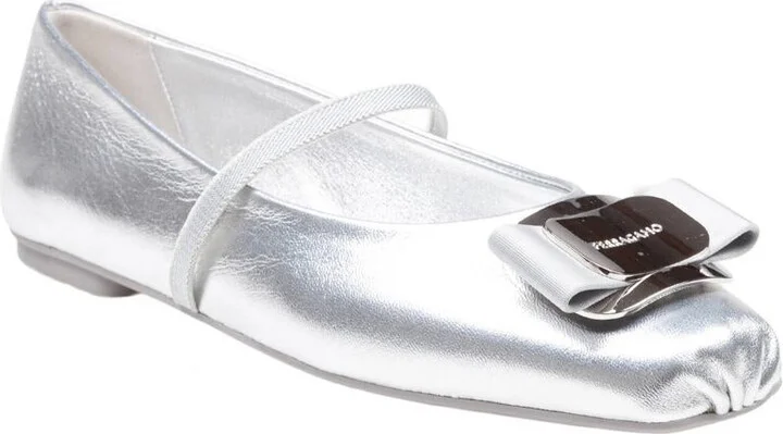 Salvatore Ferragamo Ballerina In Soft Laminated Leather - Image 2
