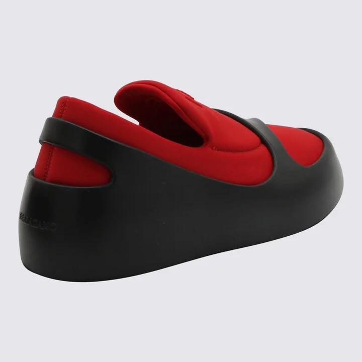 Salvatore Ferragamo Black And Red Lunar Sneakers - Image 2