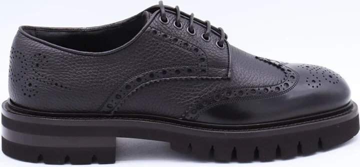 Salvatore Ferragamo Black Leather Aspen Lace Up Shoes