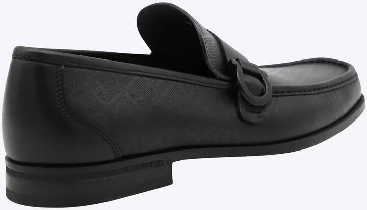 Salvatore Ferragamo Black Leather Caspian Loafers - Image 3
