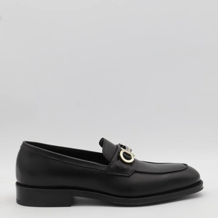 Salvatore Ferragamo Black Leather Loafers