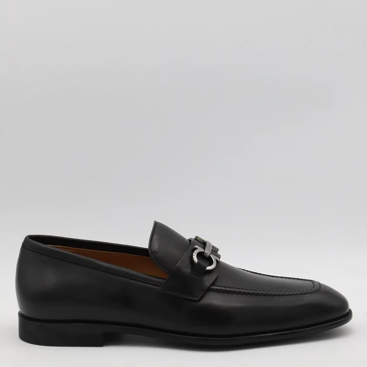 Salvatore Ferragamo Black Leather Loafers