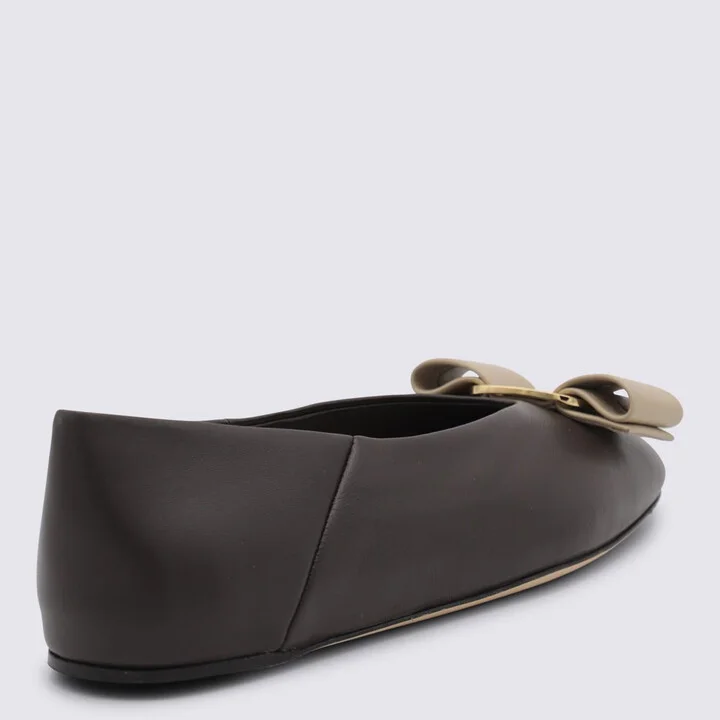 Salvatore Ferragamo Black Vanna Flats - Image 2